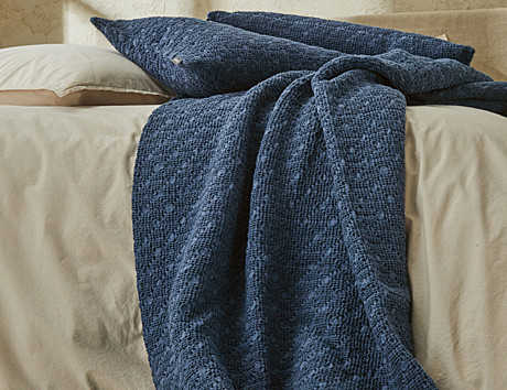 EVEREST INDIGO покрывало 240/260 синий  хлопок пике