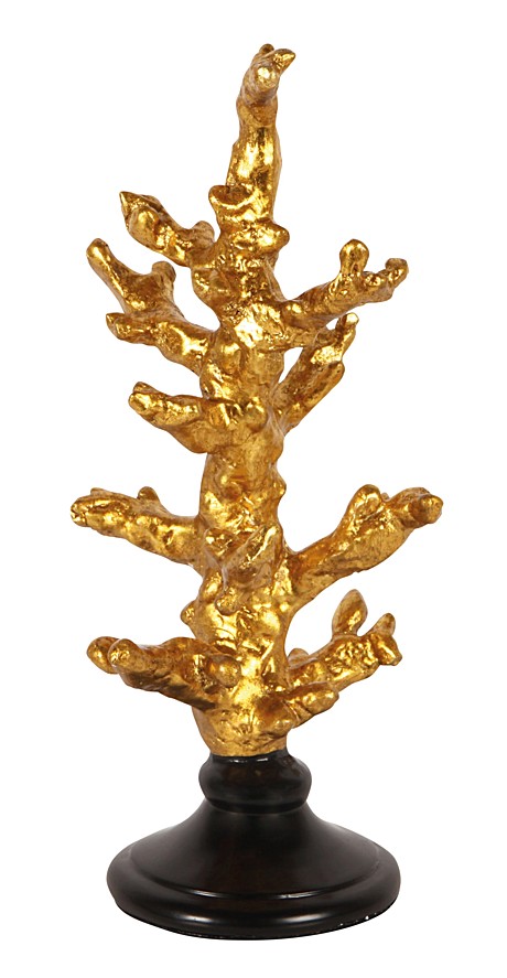 CORAL BRANCH GOLD	Скульптура коралл, цвет золото,  H: 28 cm | W: 10 cm | D: 10 cm