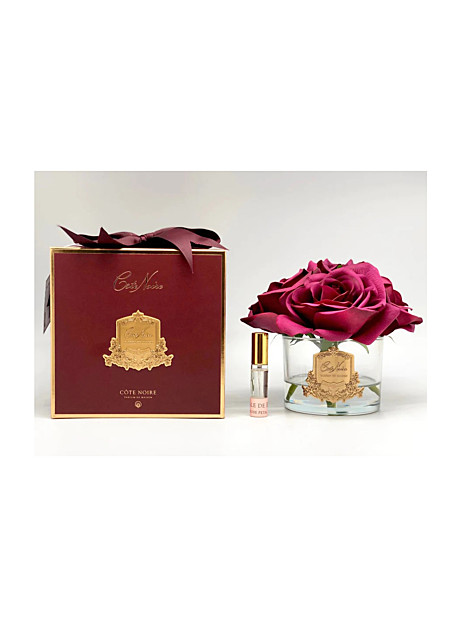 FIVE ROSE Carmine red 	Букет из 5 роз ароматизированный, цвет красный, прозрачная ваза, 1 спрей  15 
