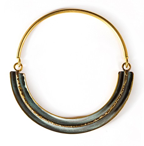 КОЛЬЕ колье, латунь, зеленая патина