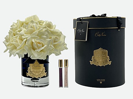 GRAND BOUQUET black glass champagne	Большой букет роз,  2 спрея по 10 мл, черная ваза, шампан