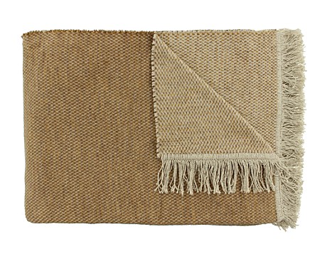 Плед CLAUDI UNAMI CAMEL, 150х200см, 60% хлопок 40% акрил