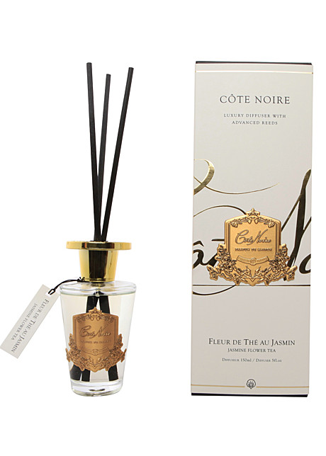 FLEUR DE THE AU JASMIN Диффузор, золотой декор, 150 мл, ВхШхД  30х10,5х10,5 см