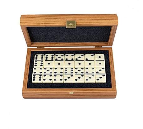 DOMINOES	Домино, дерево орех  24x17см