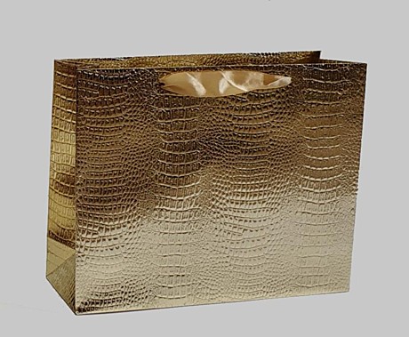 BAG CROCO Сумка-пакет  золото 25x20x8 см